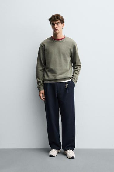 Zara Базовая толстовка с круглым вырезом