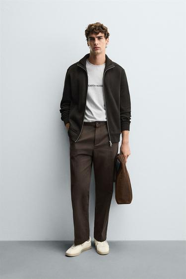 Zara Куртка в рубчик на молнии