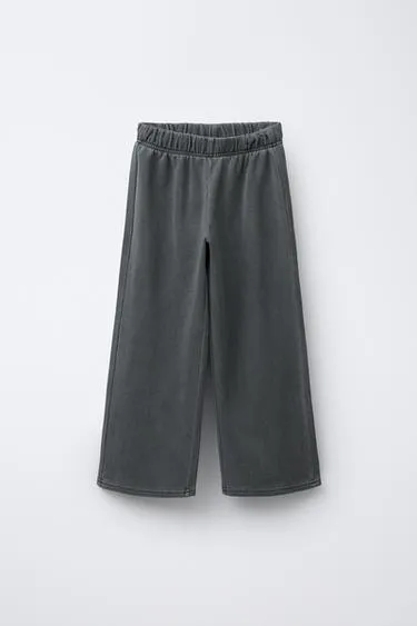 Брюки WIDE LEG с эффектом потертости