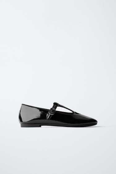 Zara Балетки на T-образной застежке с деталями в виде сердец купить с доставкой.