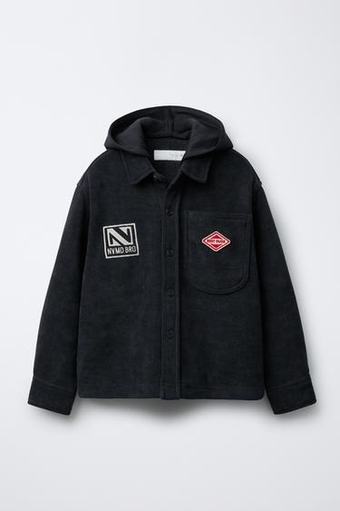 Zara Вельветовая куртка-рубашка COMFORT с флисом