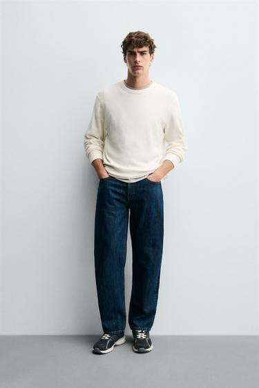 Zara Футболка с рельефным узором «вафля»