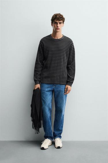 Zara Футболка с рельефным узором «вафля»