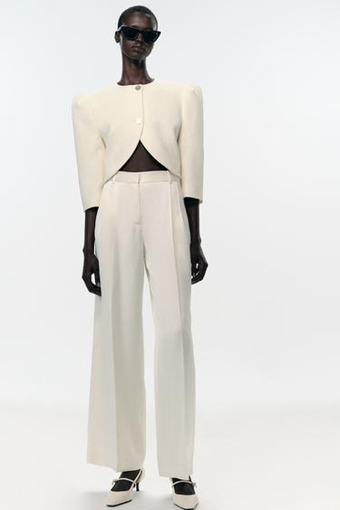 Zara Брюки прямого кроя с защипами