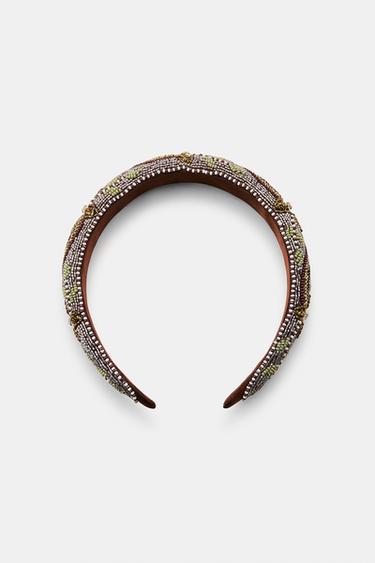 Zara Мягкая повязка на голову с бусинами