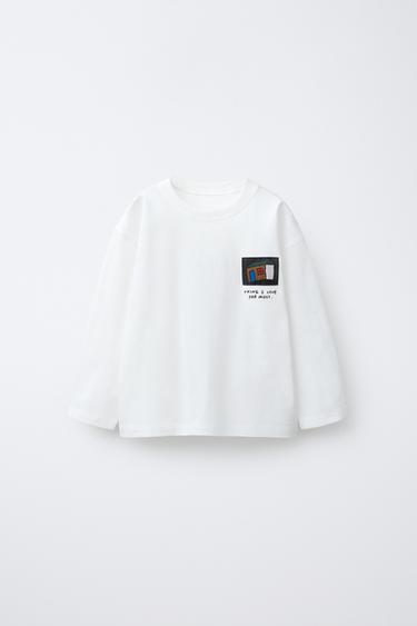 Zara Футболка с нашивкой «домик»