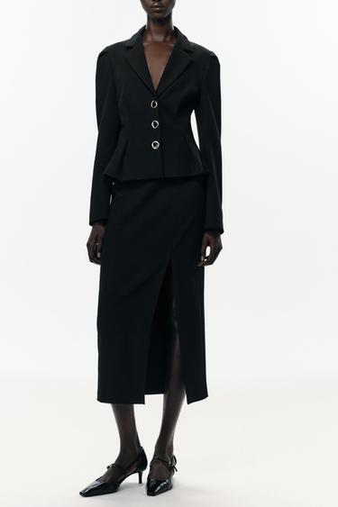 Zara Юбка-карандаш миди с разрезом