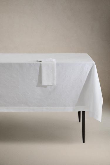 Zara Хлопковый джаккардовый скатерть