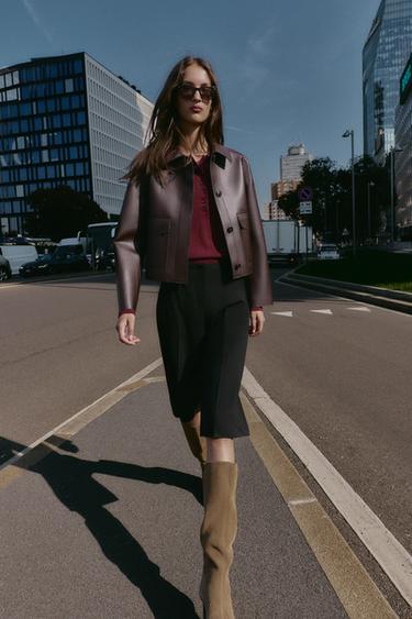 Zara Длинные бермуды с высокой посадкой