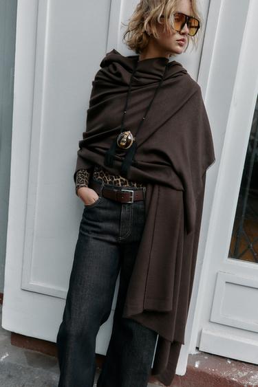 Zara Платок с бахромой