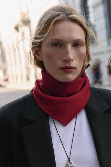 Zara Треугольная бандана из шерсти смеси