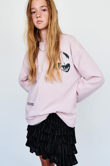 Zara Юбка-шорты в полоску с блестками