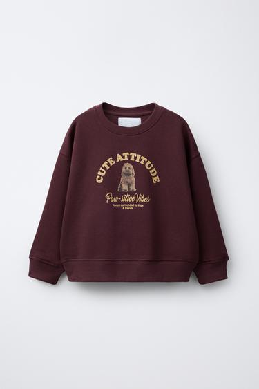 Zara Толстовка с принтом собаки