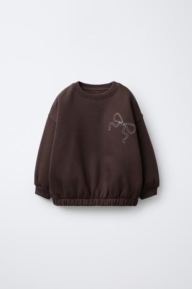 Zara Толстовка с контрастной вышивкой купить с доставкой.