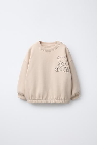 Zara Толстовка с контрастной вышивкой купить с доставкой.