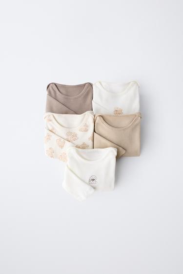 Zara Набор из пяти боди с принтом собачек купить с доставкой.