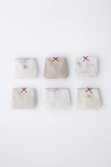 2–6 лет/ набор из шести трусов с принтом щенков- Заказать в России