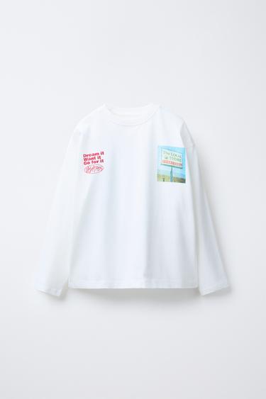 Zara Футболка с принтом бензозаправочной станции