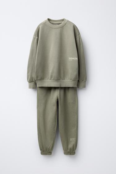 Zara Комплект из толстовки и брюк-джоггеров, окрашенных после пошива купить с доставкой.