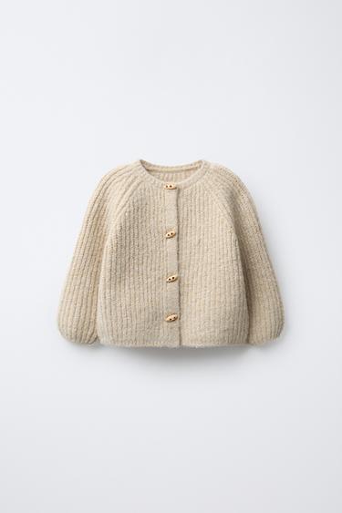 Zara Вязаный кардиган с навесными петлями купить с доставкой.