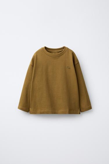 Zara Футболка HEAVYWEIGHT с вышивкой