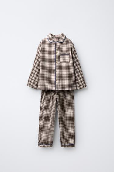 Zara 3–6 лет/ фланелевая пижама в клетку виши купить с доставкой.
