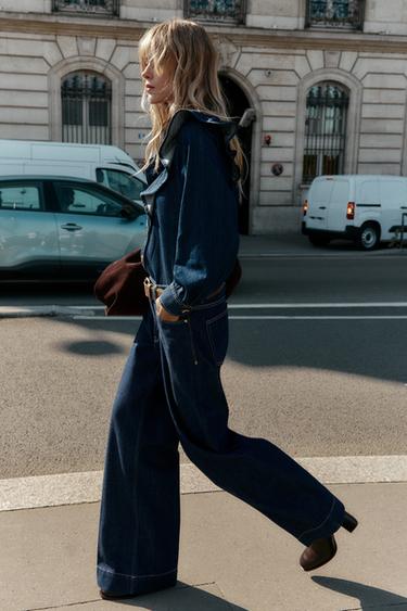 Zara Джинсовая рубашка Z1975 с воланами