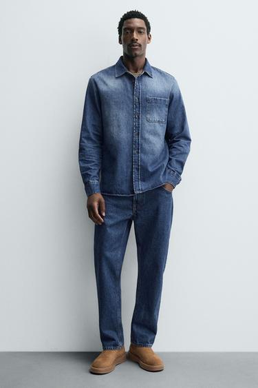 Zara Кожаные ботинки челси