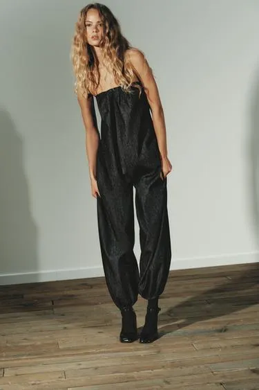 Джинсовый комбинезон TRF без бретелек- Заказать в России