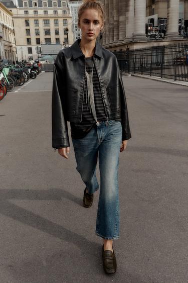 Zara Мягкие кожаные лоферы