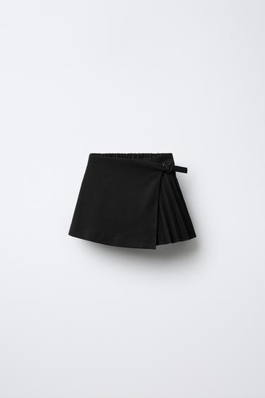Zara Юбка-шорты со складками и пряжкой