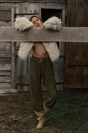 Кардиган с бахромой и эффектом ворса- Заказать в России