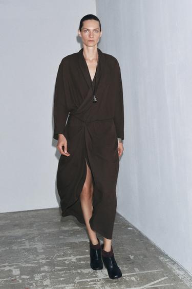 Zara Платье со сборками — ZW COLLECTION купить с доставкой.