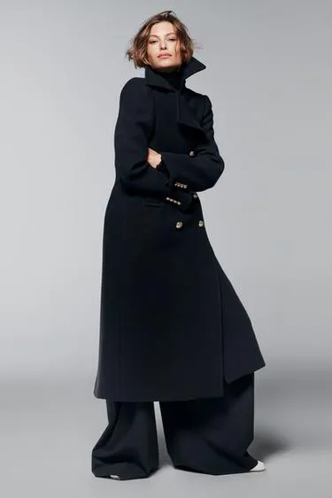 Длинное пальто из смесовой шерсти — ZW COLLECTION