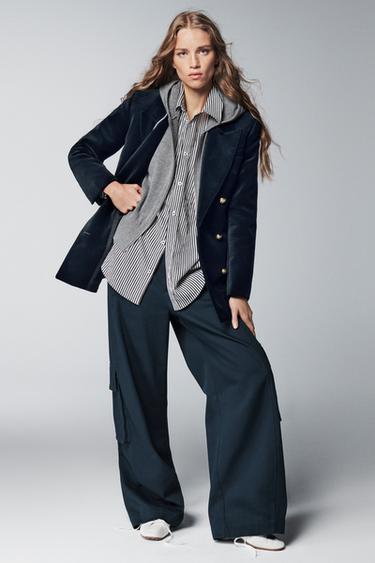 Zara Струящаяся рубашка в полоску — ZW COLLECTION
