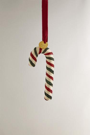 Zara Сверкающая новогодняя игрушка на ёлку в виде леденца