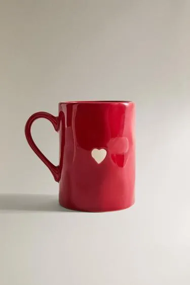 Кружка из керамики с рождественским сердцем