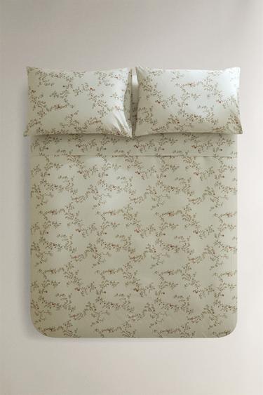 Zara Покрывало с принтом листьев