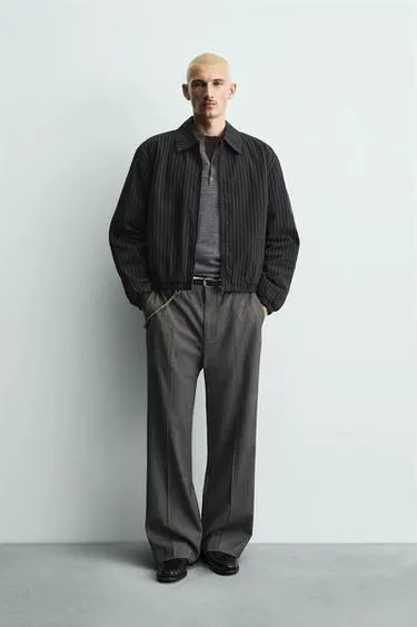 Укороченная куртка в полоску- Заказать в России