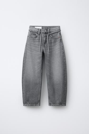 Zara Джинсы BARREL с поясом