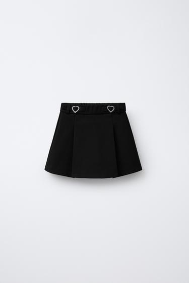 Zara Юбка-шорты «сердца с блёстками»