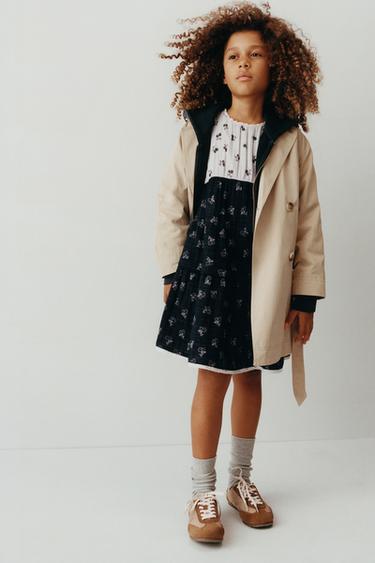 Zara Платье в клетку и цветок