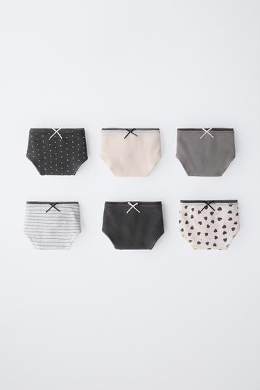 Zara 6-14 лет/набор из шести трусов с принтом