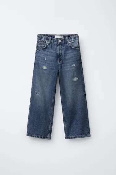 Джинсы RELAXED с разрезами- Заказать в России