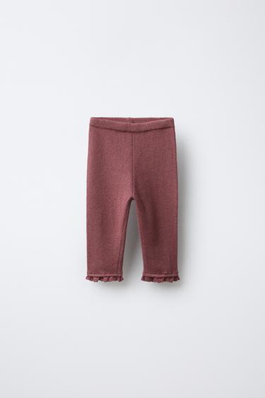 Zara Трикотажные легинсы с кружевом купить с доставкой.
