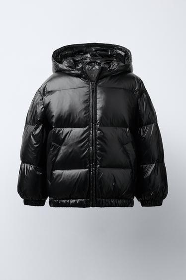 Zara Пуховик с капюшоном WATER REPELLENT купить с доставкой.