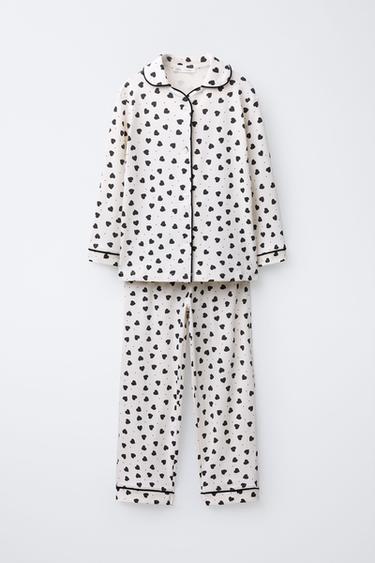 Zara 6-14 лет/пижама с принтом «сердца»