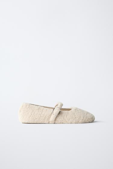 Zara Балетки боррегильо купить с доставкой.