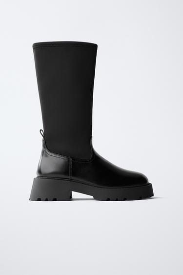 Zara Высокие ботинки-носки