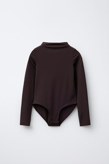 Zara Боди с воротником-стойкой